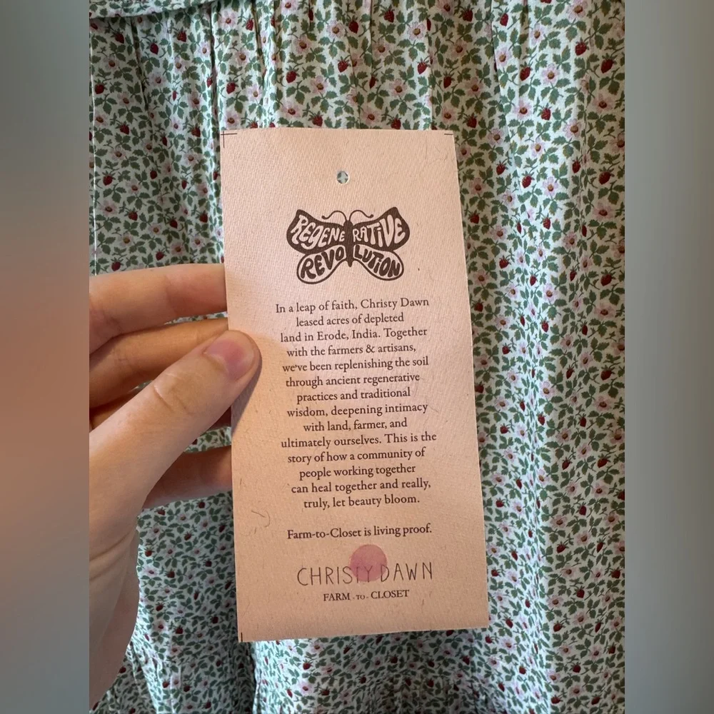 Christy Dawn the Dawn Dress in creme strawberry Large - Picture 8 of 13